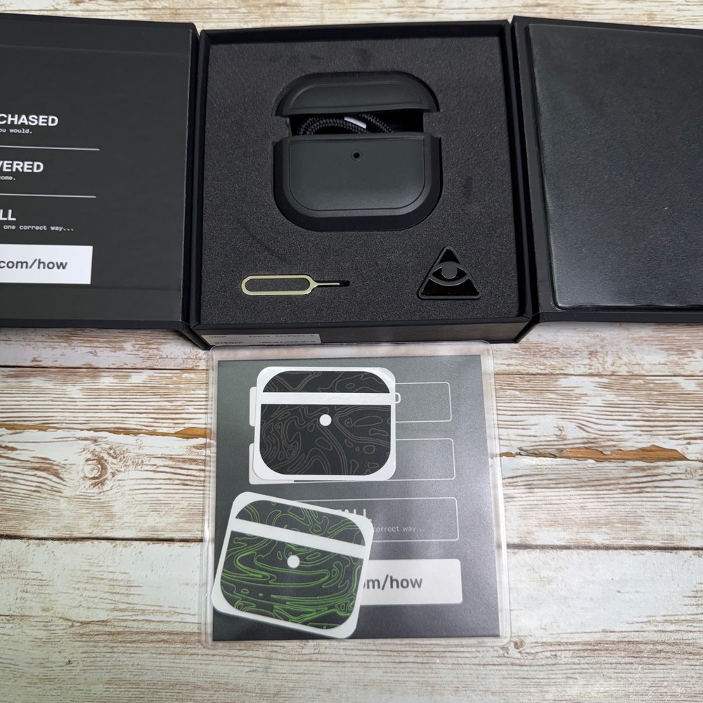 dbrand Grip Case Apple AirPods 3 Triple Black Protective Skin New Open Box